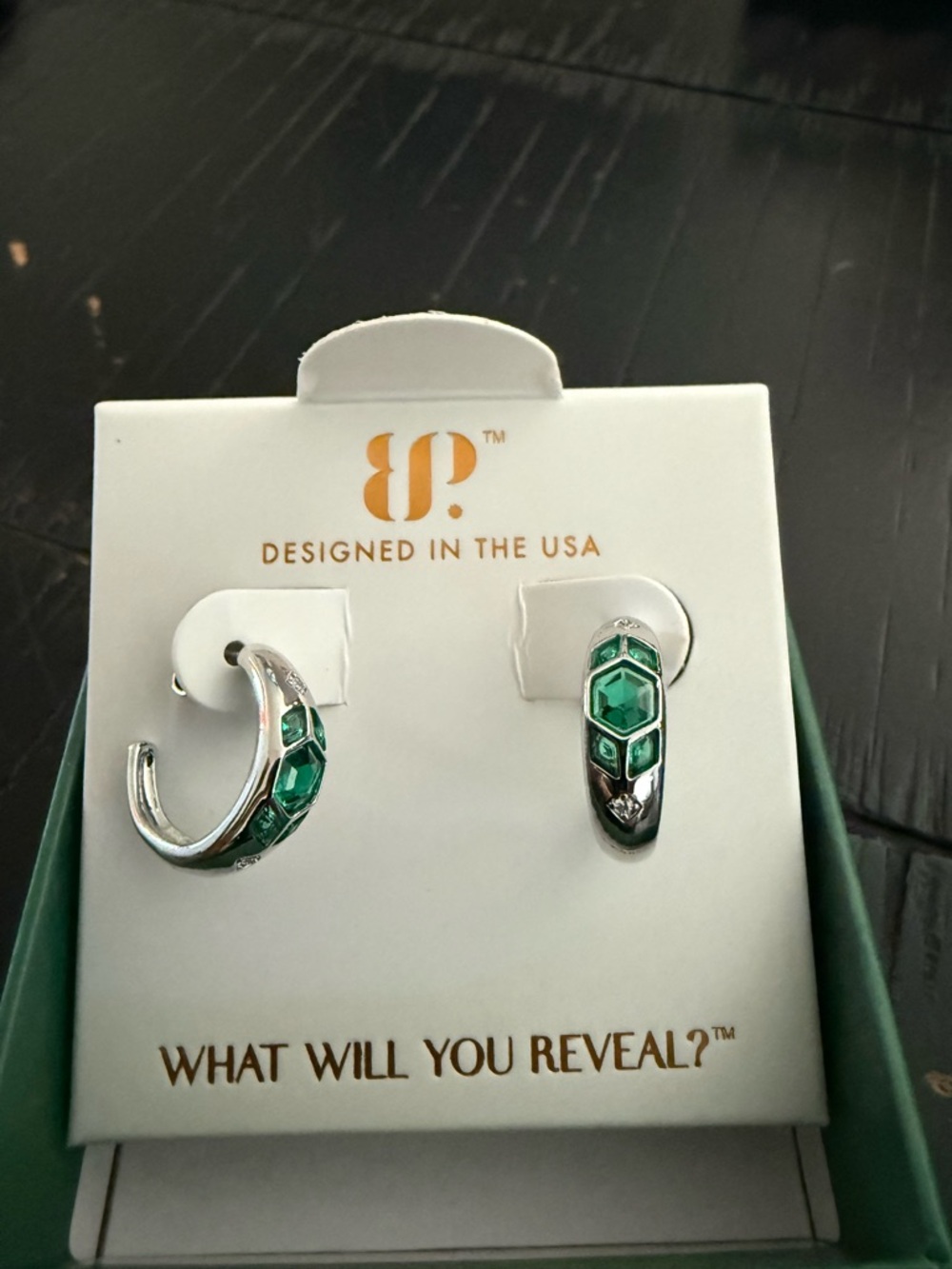Bomb Party May 2026 Birthday earrings The Icon Earrings rhodium NWT